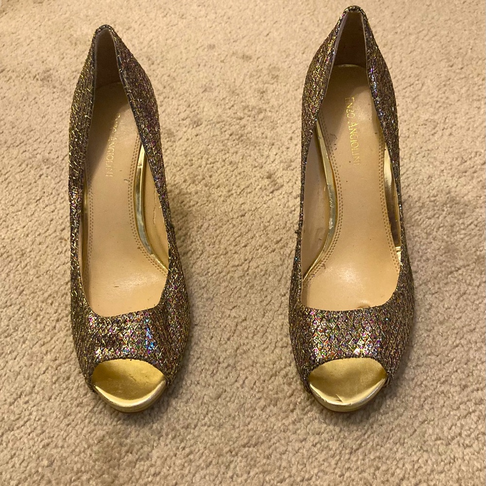 Enzo Angiolini Multi-colored Glitter High Heels